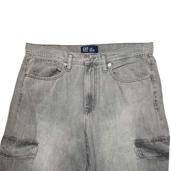 Gap High Rise Wide Leg Cargo Jeans - Picture 4 of 7